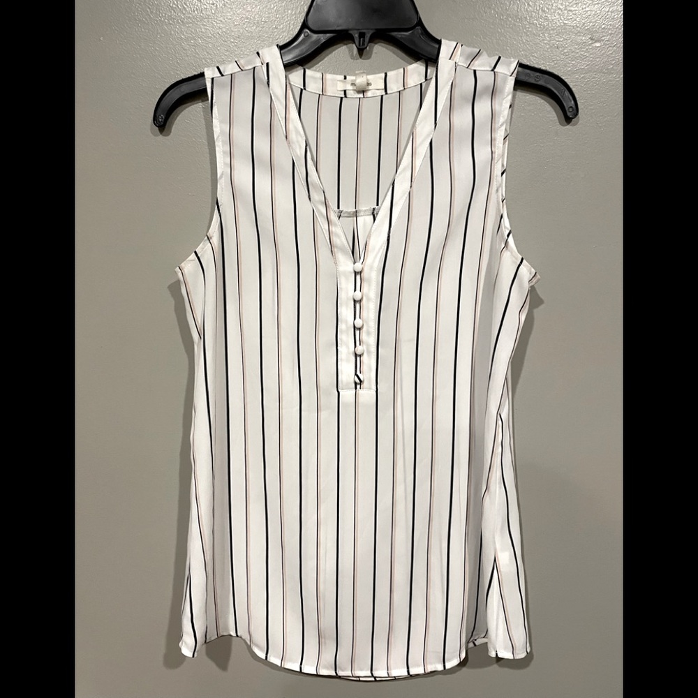 Maurices sleeveless white blouse